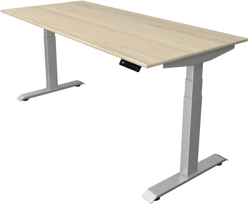 Kerkmann Elektronisch Höhenverstellbar Sitz-Stehschreibtisch Ahorn T-Fuß 1.800 (B) x 800 (T) x 1.290 (H) mm Metall, Holz