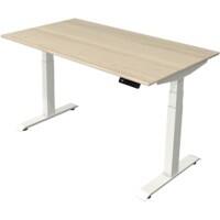 Kerkmann Elektronisch Höhenverstellbar Sitz-Stehschreibtisch Ahorn T-Fuß 1.400 (B) x 800 (T) x 1.290 (H) mm Metall, Holz