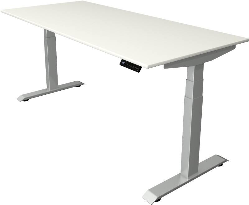 Kerkmann Elektronisch Höhenverstellbar Sitz-Stehschreibtisch Weiß T-Fuß 1.800 (B) x 800 (T) x 1.290 (H) mm Metall, Holz