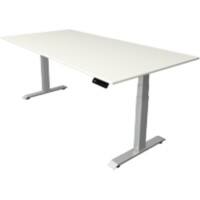 Kerkmann Elektronisch Höhenverstellbar Sitz-Stehschreibtisch Weiß T-Fuß 2.000 (B) x 1.000 (T) x 1.290 (H) mm Metall, Holz
