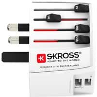 SKROSS Weltreiseadapter mit 2 integrierten USB-Anschlüssen SKR1302960