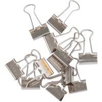 Maul Foldback-Klammer Metall 13 mm Silber 12 Stück