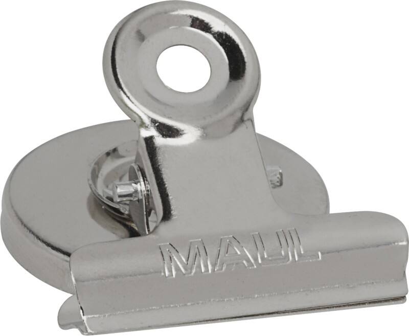 Maul Briefklemmer Metall 12 mm Silber Magnetisch 2 Stück