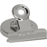 Maul Briefklemmer Metall 12 mm Silber Magnetisch 2 Stück