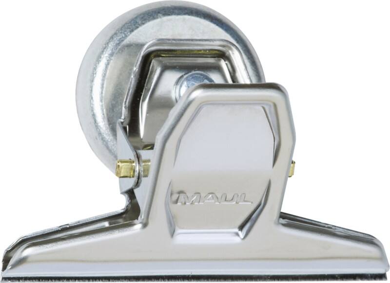 Maul Büroklemmer Metall 20 mm Silber Magnetisch 3 Stück