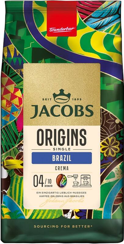 Jacobs Origins Kaffeebohnen Beutel Mild Medium 1 kg
