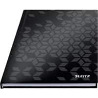 Leitz WOW Notizbuch A5 kariert mit Hardcover 46281095 160 Seiten 80 Blatt Schwarz