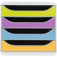 Exacompta Pop'N Co Schubladenbox Kunststoff Färbig sortiert 4 Schübe 27,8 x 34,7 x 26,7 cm A4+