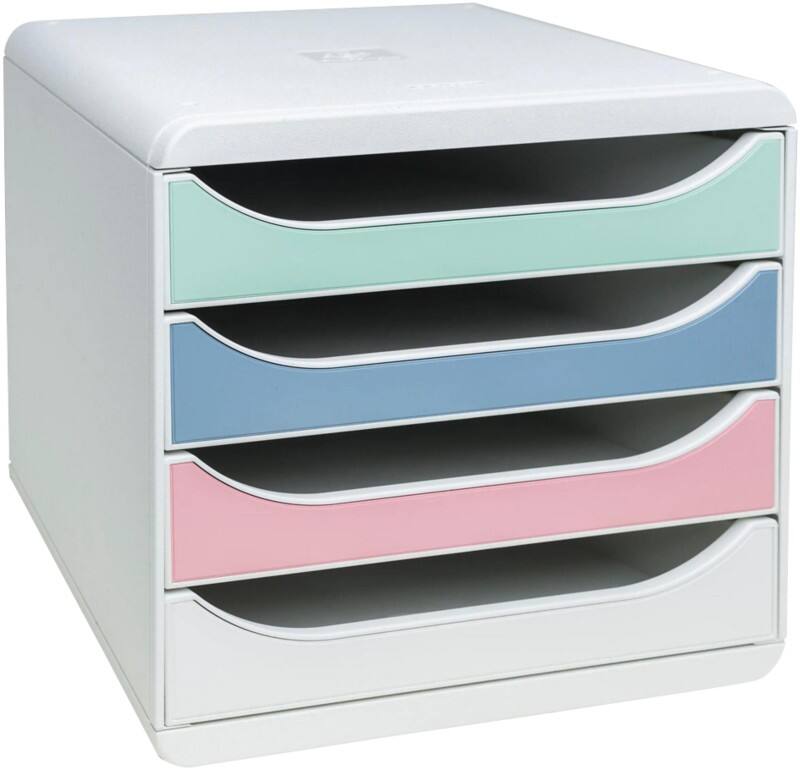 Exacompta AutentiK Schubladenbox Kunststoff Weiß 4 Schübe 27,8 x 34,7 x 26,7 cm A4+