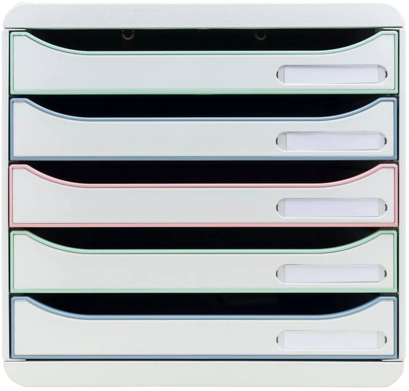 Exacompta AutentiK Schubladenbox Kunststoff Weiß 5 Schübe 27,8 x 34,7 x 27,1 cm A4+