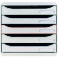 Exacompta AutentiK Schubladenbox Kunststoff Weiß 5 Schübe 27,8 x 34,7 x 27,1 cm A4+