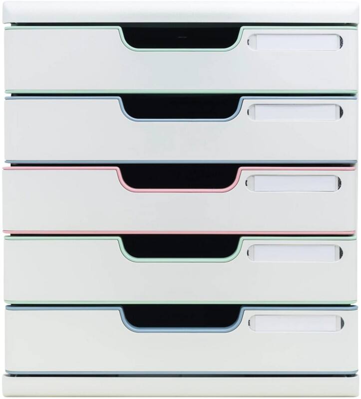 Exacompta AutentiK Schubladenbox Kunststoff Weiß 5 Schübe 28,8 x 35 x 32 cm A4+