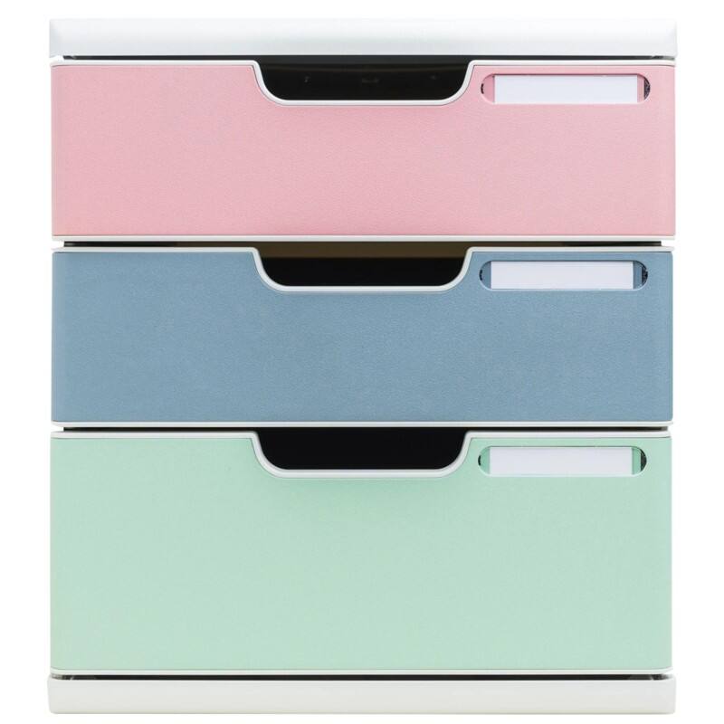 Exacompta AutentiK Schubladenbox Kunststoff Weiß 3 Schübe 28,8 x 35 x 32 cm A4+