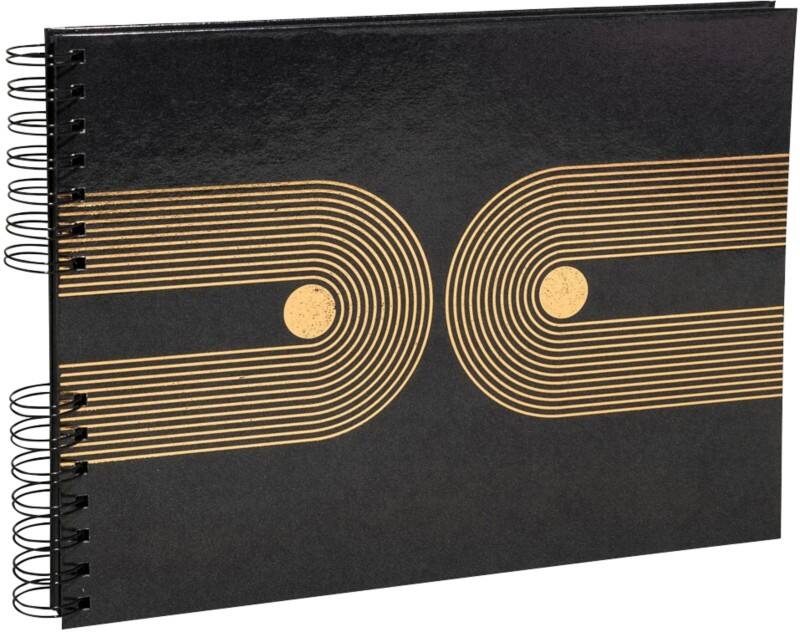Exacompta Graphik Fotoalbum Spirale Hardcover 32 x 22 cm Schwarz 50 Seiten