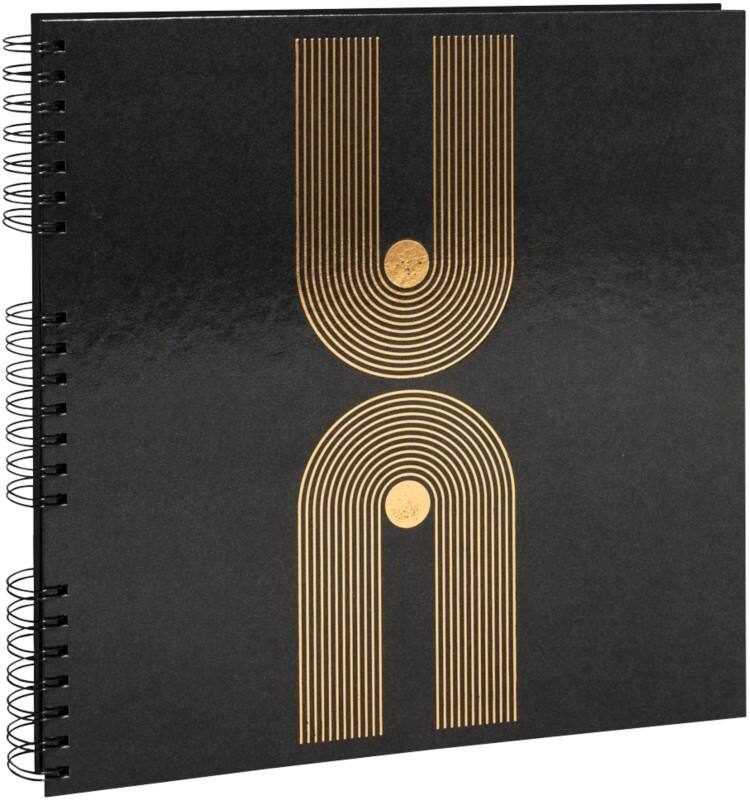Exacompta Graphik Fotoalbum Spirale Hardcover 32 x 32 cm Schwarz 60 Seiten