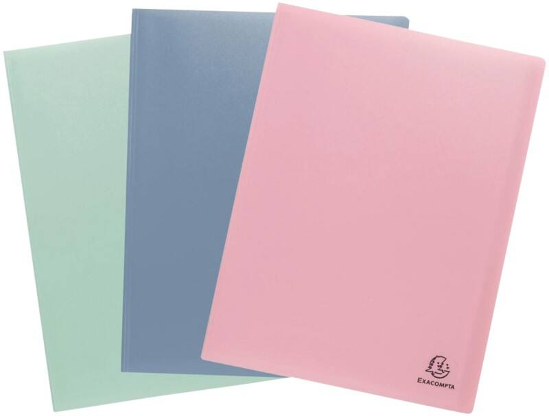 Exacompta AutentiK Präsentationsmappe 20 Hüllen DIN A4 Farbig sortiert 3 Stück