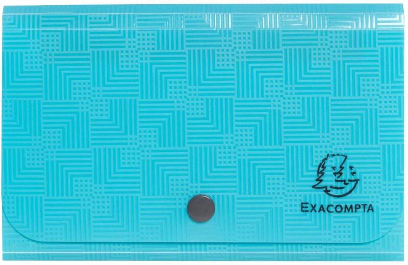 Exacompta Pop'N Co Ordnungsmappe 54 x 85 mm PP (Polypropylen) Blanko Cyan 55499E