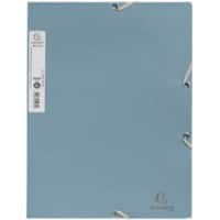 Exacompta AutentiK 3 Dreiflügelmappe A4 Blaugrau Karton 400 g/m²