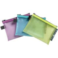 Exacompta Pop'N Co Etui 38120E A6 mit Reißverschluss EVA (Ethylen-Vinylacetat), PP (Polypropylen) Querformat 16,8 (B)12,5 (T)0,4 (H) cm Farbig sortiert 3er-Pack