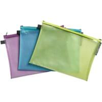 Exacompta Pop'N Co Etui 38150E A4 mit Reißverschluss EVA (Ethylen-Vinylacetat), PP (Polypropylen) Querformat 35,5 (B)35,5 (T)0,4 (H) cm Farbig sortiert 3er-Pack