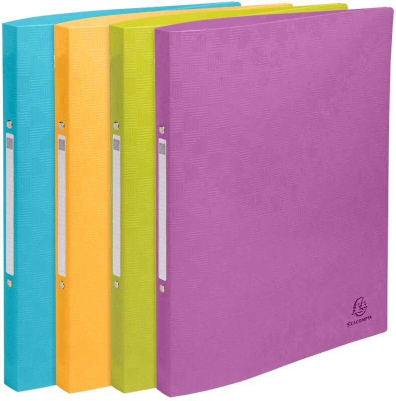 Exacompta Pop'N Co 15 mm Ringbuch PP (Polypropylen) DIN A4 2 Ringe Farbig sortiert 54910E 4 Stück