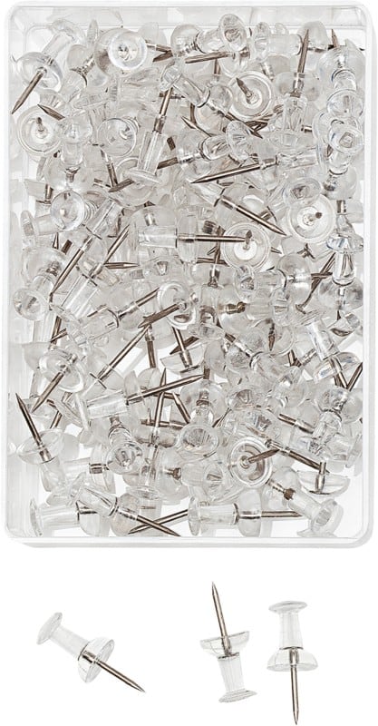 WEDO Stecknadeln Metall Transparent 100 Stück