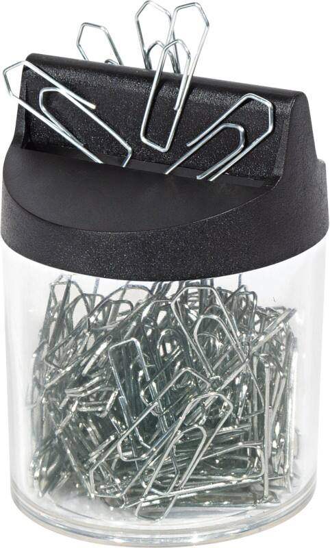 WEDO Büroklammerspender Metall 75 mm Transparent 125 Stück