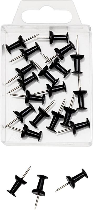 WEDO Stecknadeln Metall Schwarz 20 Stück