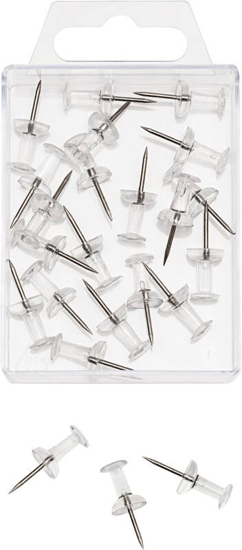 WEDO Stecknadeln Metall Transparent 20 Stück