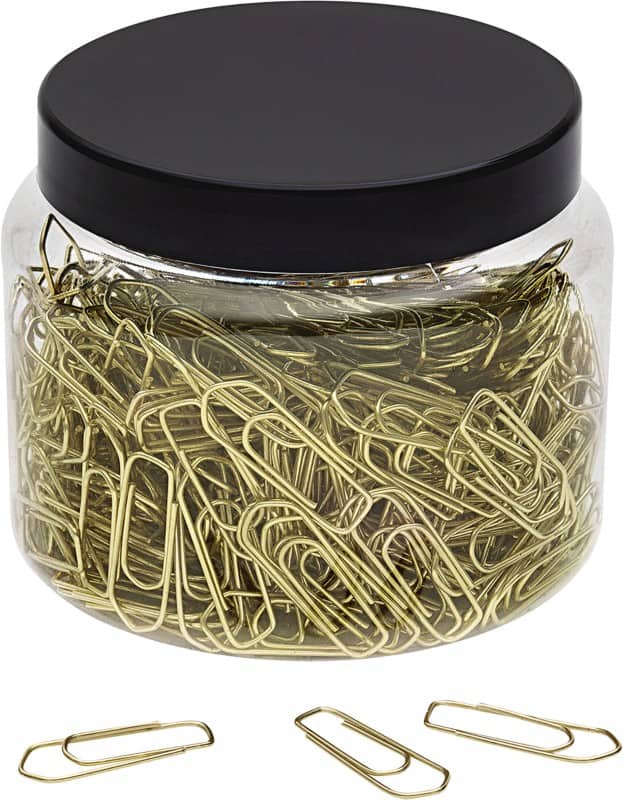 WEDO Büroklammern Metall 65 mm Gelb 400 Stück