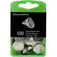 Exacompta Eckenklammern Silber 14763E 5,7 (B) x 2,2 (T) x 9 (H) cm 500 Stück 