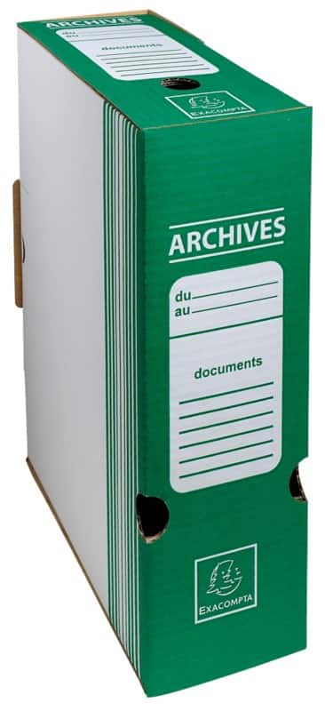 Exacompta Archivbox 261003H A4 Pappkarton 35 (B) x 10 (T) x 25 (H) cm Grün  50 Stück