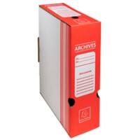 Exacompta Archivbox 261009H A4 Pappkarton 35 (B) x 10 (T) x 25 (H) cm Rot  50 Stück