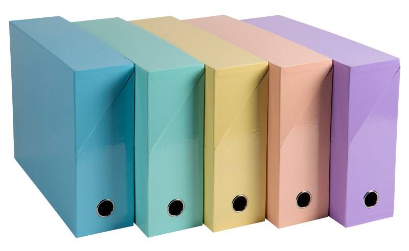 Exacompta Aquarel Archivbox 89560E A4 Pappkarton 34,5 (B) x 9 (T) x 25,5 (H) cm Mehrfarbig  5 Stück