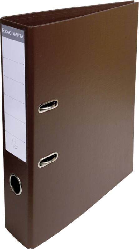 Exacompta Leuchtende Farben Ordner Breit A4 70 mm Braun 2 Ringe 53746E Pappkarton, PU (Polyurethan), PVC (Polyvinylchlorid) 10 Stück