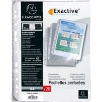 Exacompta Exactive Klarsichthüllen A4 Glatt Transparent PP (Polypropylen) Öffnung Oben 5834E 100 Stück