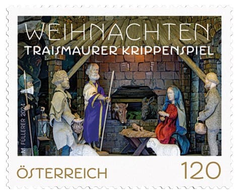 Post AG/Österreichische Post Traismaurer Krippenspiel Briefmarken 1,20 Euro Non Prior 50 Stück 