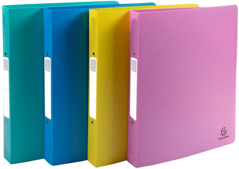 Exacompta Forever Young 30 mm Ringbuch Recyceltes PP (Polypropylen) A4+ 2-Ring Farbig sortiert 54790E 12 Stück