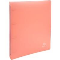 Exacompta Chromaline Pastel 30 mm Ringbuch PP (Polypropylen) A4+ 4-Ring Koralle 51977E 15 Stück