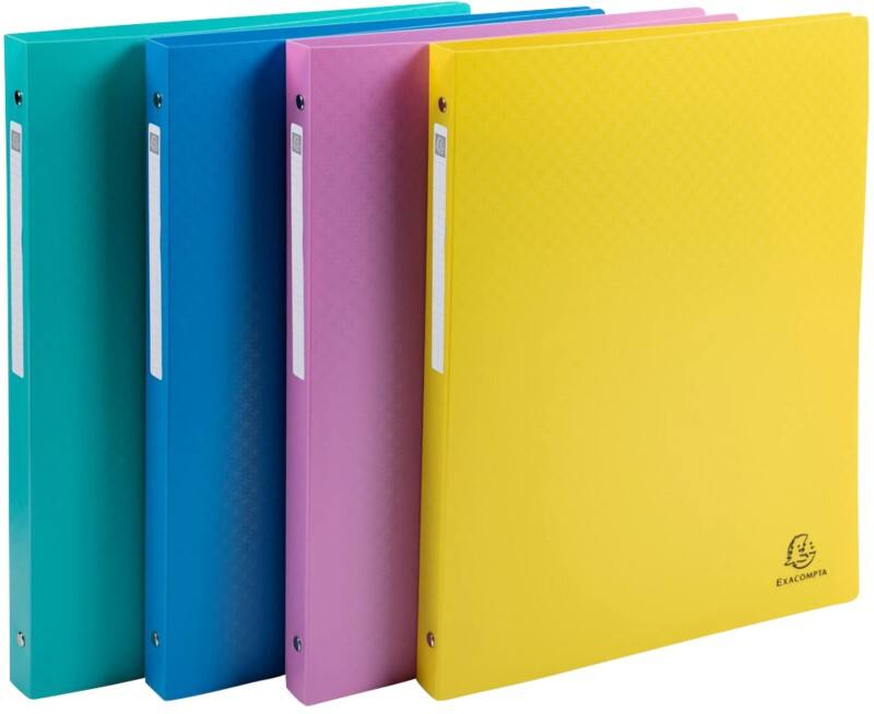 Exacompta Forever Young 15 mm Ringbuch Recyceltes PP (Polypropylen) A4 4-Ring Farbig sortiert 51190E 20 Stück