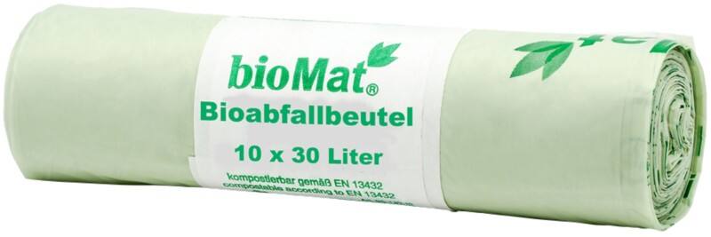 PAPSTAR BioMat Abfallsäcke  Grün Mater-Bi 10 Stück