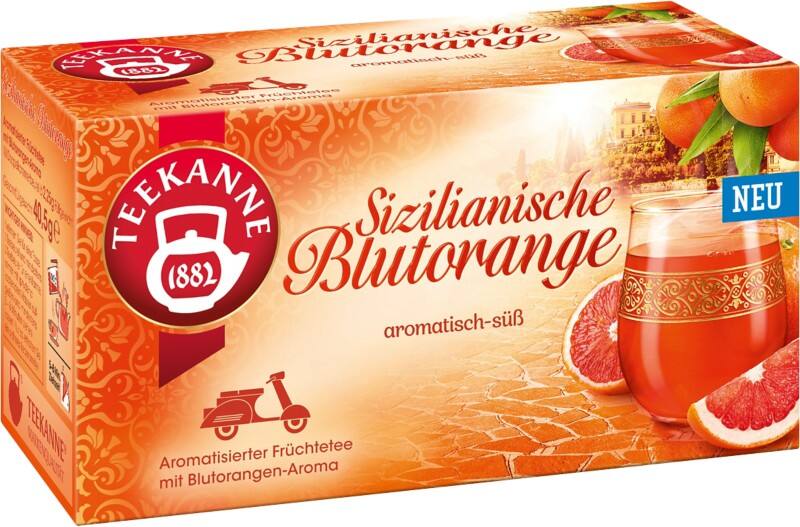 TEEKANNE Sizilianische Blutorange Tee 18 Stück