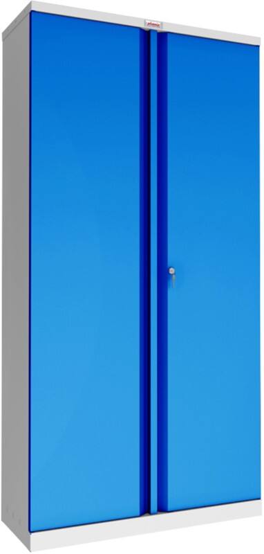 Phoenix SC Schrank Stahl 4 Fachböden abschließbar 1.000 x 500 x 1.900 mm Grau, Blau