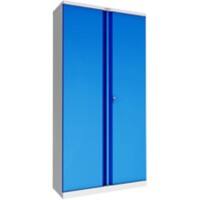 Phoenix SC Schrank Stahl 4 Fachböden abschließbar 1.000 x 500 x 1.900 mm Grau, Blau