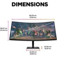 HP OMEN 86,4 cm (34") LED Monitor 34c