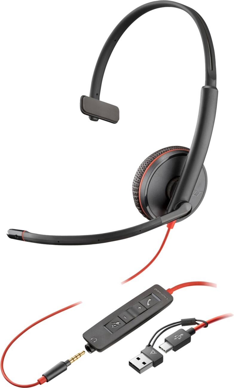 HP Poly Blackwire Headset Over-the-Head Mono 3215 Schwarz