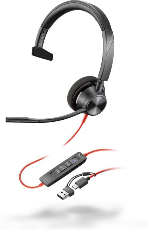 HP Poly Blackwire Headset Geräuschunterdrückung Mikrofon Mono 3310 Schwarz