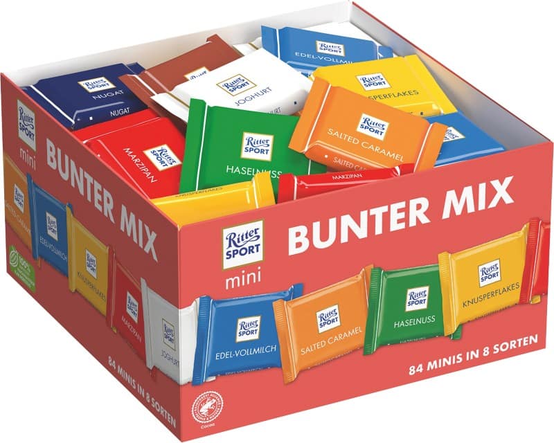 RITTER SPORT Mini Mix Schokolade 84 Stück à 16 g