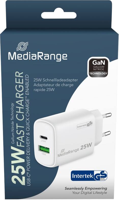 MediaRange Adapter 25 W 2 Weiß MRMA112-2  