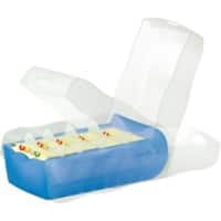 HAN Croco Karteikasten DIN A8 PP (Polypropylen) Blau Set 1 Box + 100 Karten